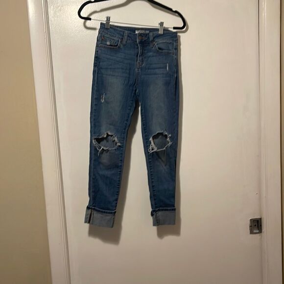 Enjean denim co. ripped ankle skinny’s - Picture 1 of 8